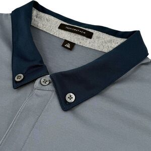 NEW Travis Mathew Men's Pima Cotton Blend Polo Shirt Slate Gray/Blue XL